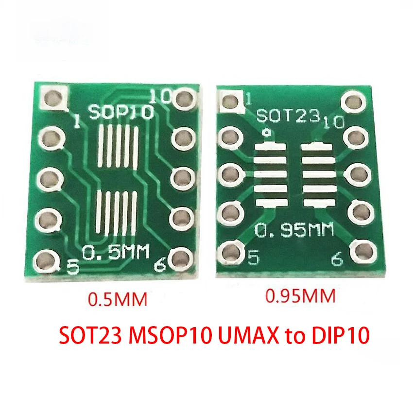 10 шт. SOT23 MSOP10 UMAX к DIP10 переносная плата DIP Pin шаг адаптер Новый | Электронные