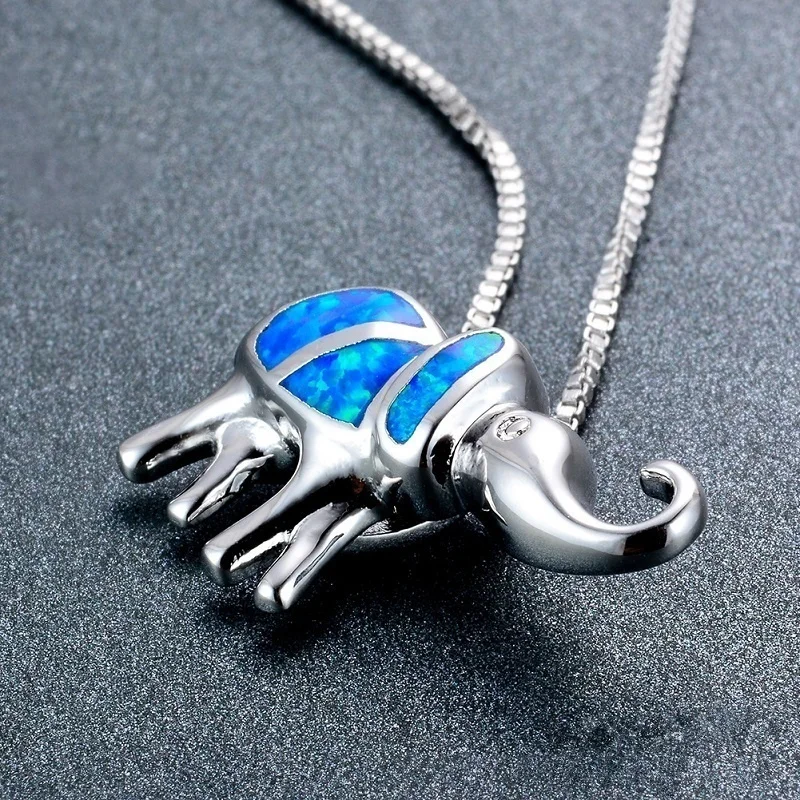 FDLK Lucky Elephant Blue Opal Necklace Aolly Necklaces Pendants For Women New Fashion Animal Jewelry Gift 
FDLK Lucky Elephant Blue Opal Necklace Aolly Necklaces Pendants For Women New Fashion Animal Jewelry Gift