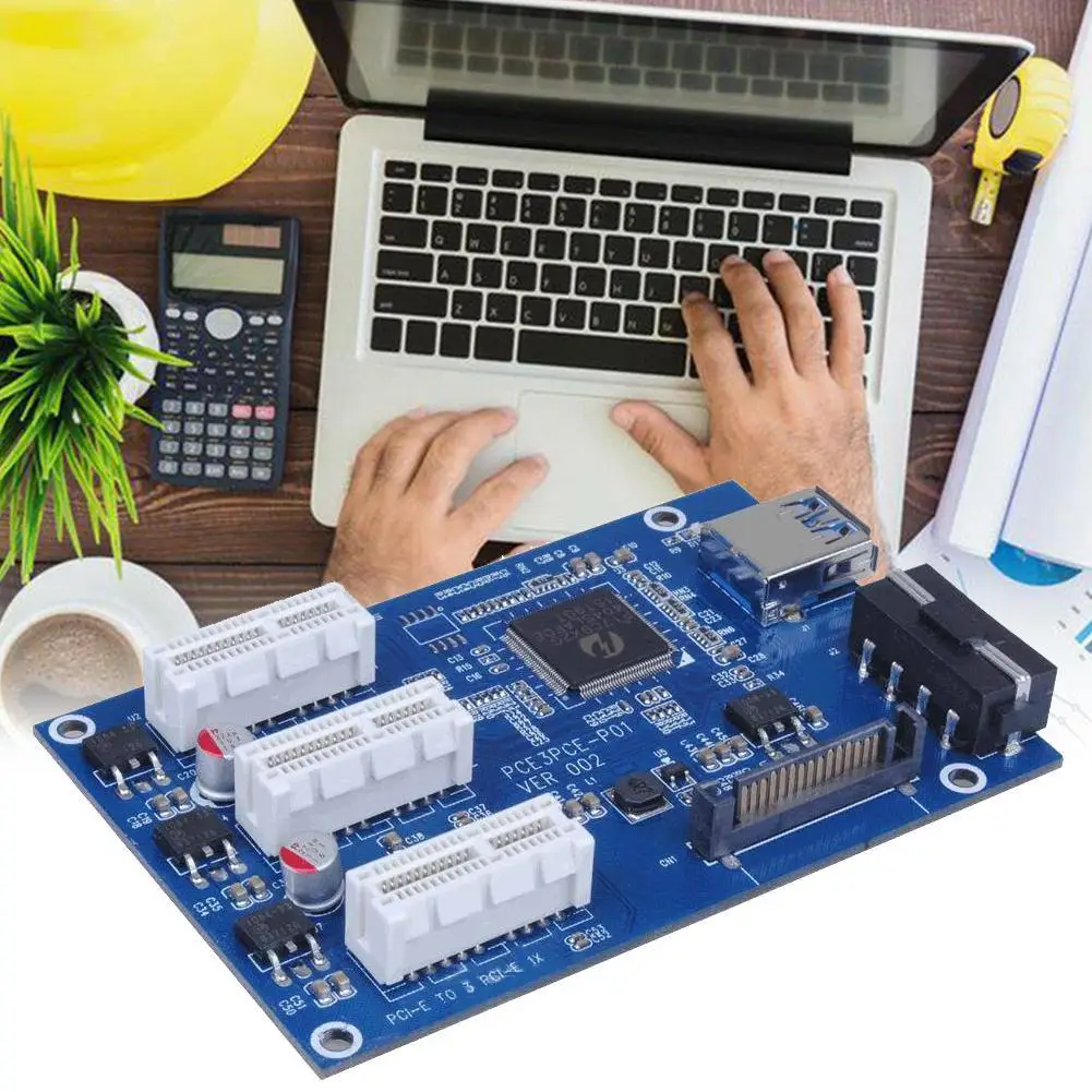 PCI-E Adapter Card Set PCI-E To PCIe Riser Card 1 To To 3 Card 1X Interface Expansion PCI-E PCIe PCIe 3-port Slot X4C3