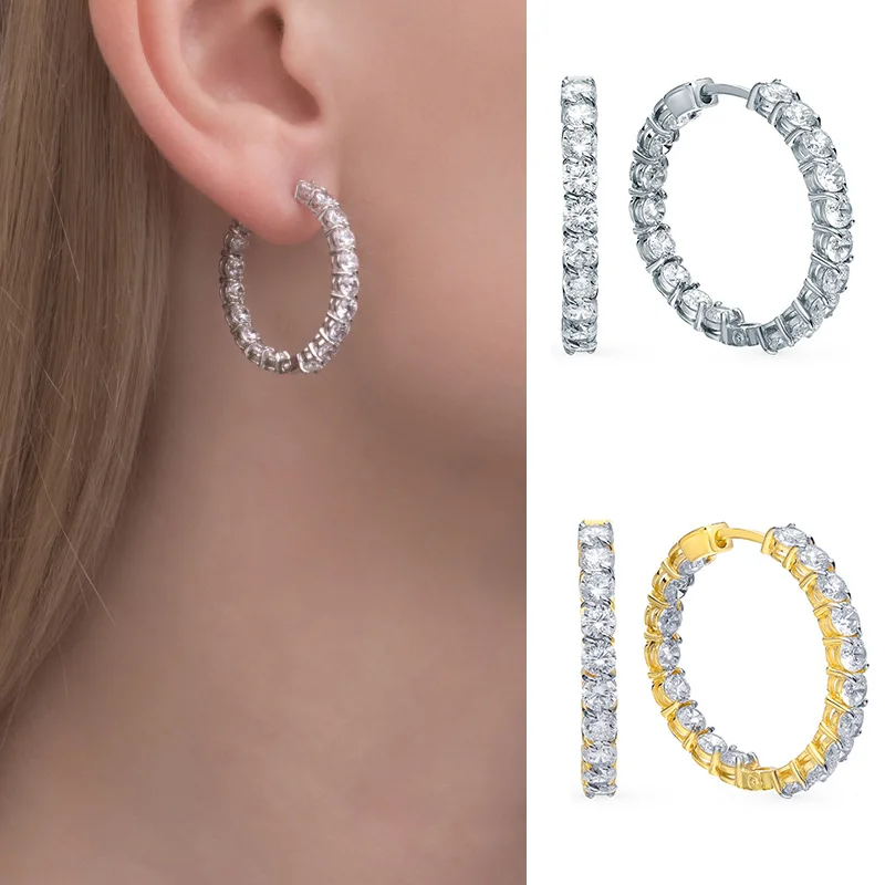 Circle Earrings female inlaid super flash European and American minority temperament Earrings metal ear buckle accessories
Circle Earrings female inlaid super flash European and American minority temperament Earrings metal ear buckle accessories