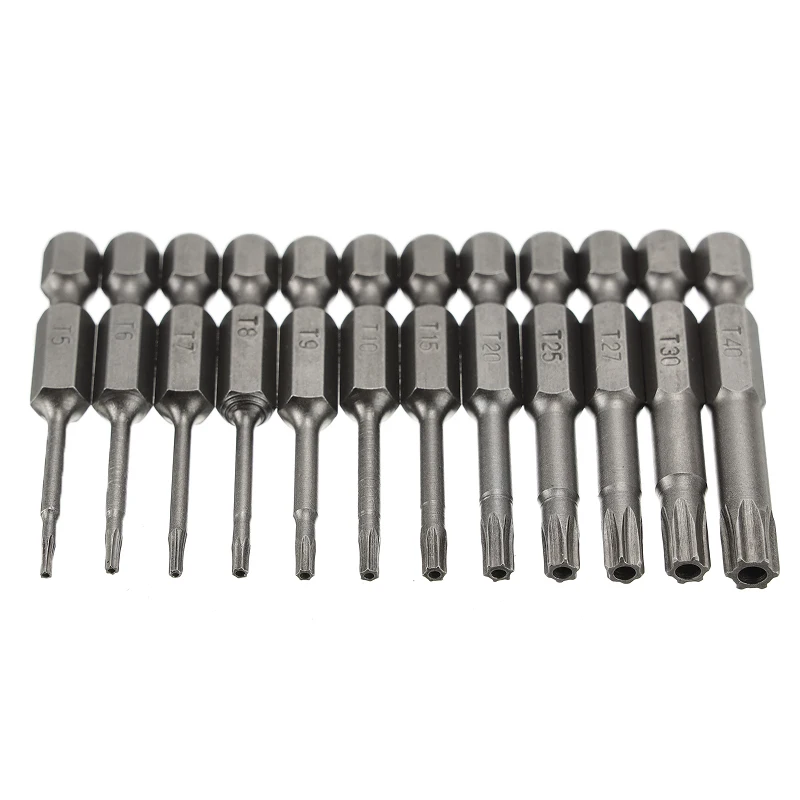 12Pcs Set 50mm Magnetic Screw Screwdriver Drill Bit Security Bit Set Tamper Proof Driver Bits Hex Torx Flat Head 1/4" Hand Tools
12Pcs Set 50mm Magnetic Screw Screwdriver Drill Bit Security Bit Set Tamper Proof Driver Bits Hex Torx Flat Head 1/4" Hand Tools