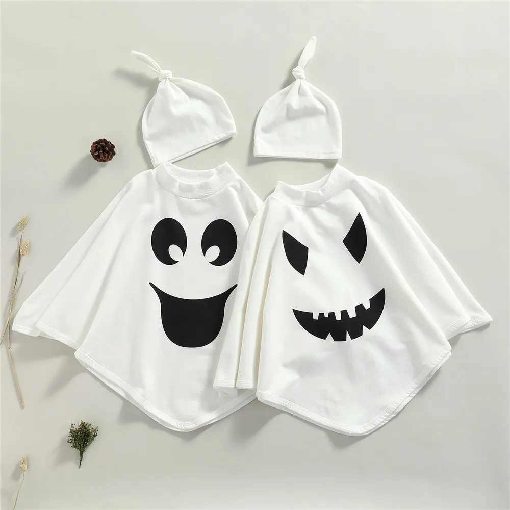 Baby Girl Boy Halloween Ghost Printed Cloaks with Hat Beanie 1-6Y Toddler Kids Holiday Festival Cosplay Costume White Cape Coat
Baby Girl Boy Halloween Ghost Printed Cloaks with Hat Beanie 1-6Y Toddler Kids Holiday Festival Cosplay Costume White Cape Coat