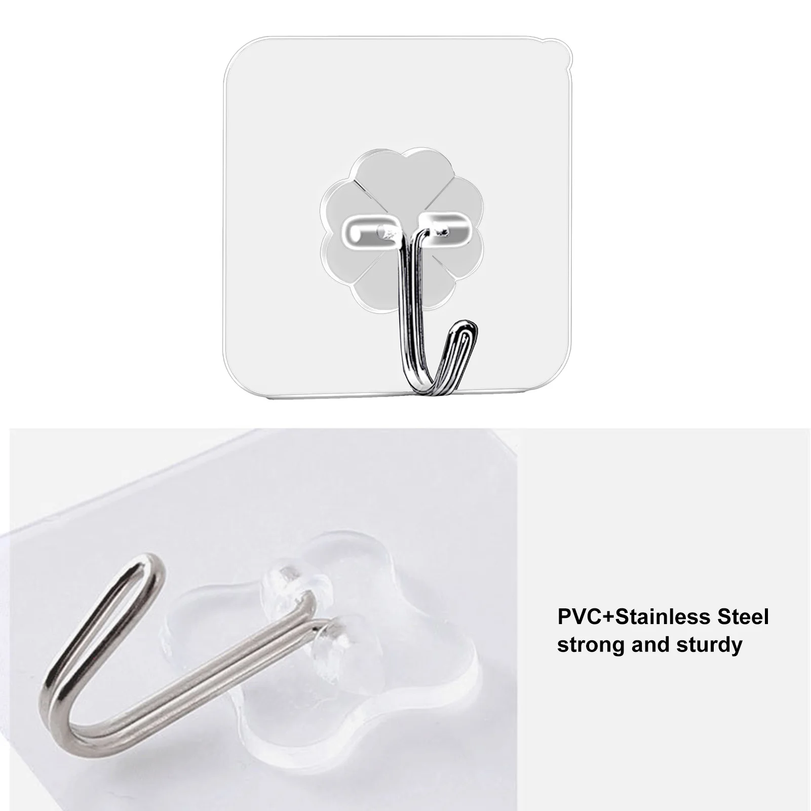 10Pcs Hook Sticker Free Punching Heavy Duty Adhesive Hooks For Kitchen Transparent Strong Self-adhesive Door Wall Hanger
10Pcs Hook Sticker Free Punching Heavy Duty Adhesive Hooks For Kitchen Transparent Strong Self-adhesive Door Wall Hanger