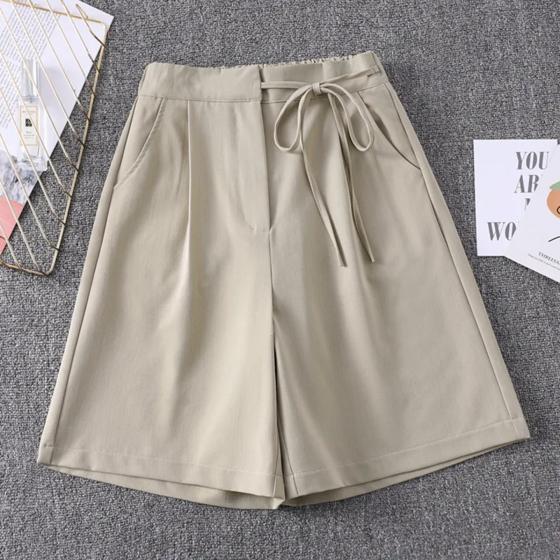 Nkandby Summer Plus Size Casual Shorts Women Thin Loose Straight Wide Leg High Waist Knee-length Pants Vintage Bandage Oversize
Nkandby Summer Plus Size Casual Shorts Women Thin Loose Straight Wide Leg High Waist Knee-length Pants Vintage Bandage Oversize