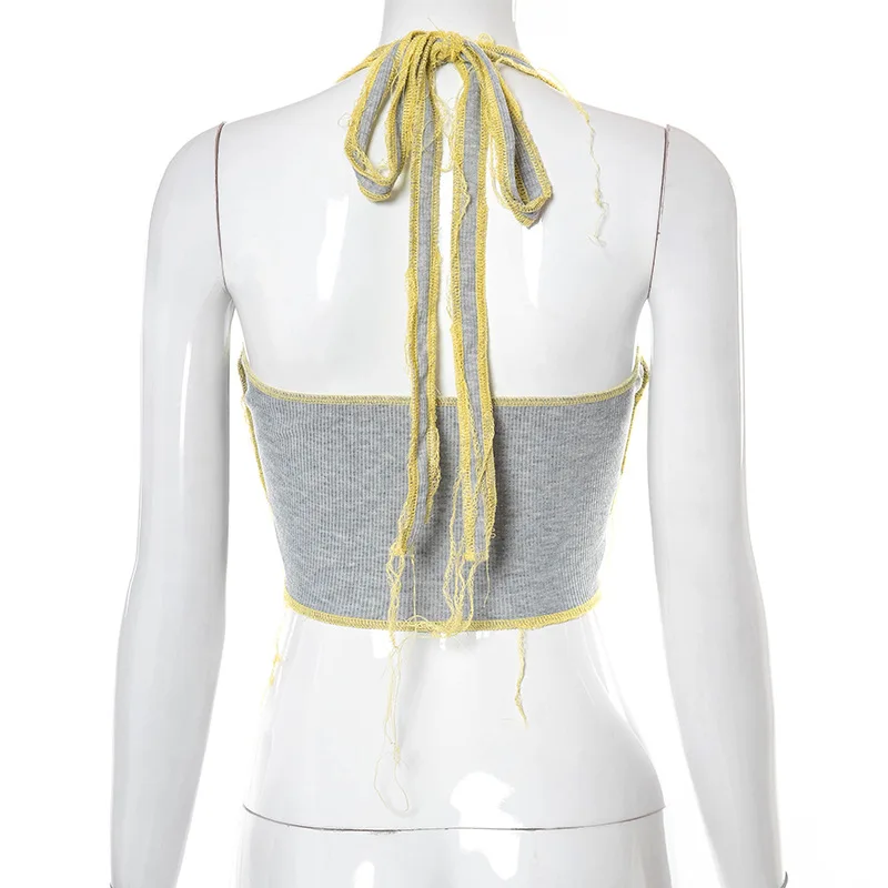 Women Crop Top Summer New Lace-up Temperament Slim Women's Sleeveless Solid Hollow Out Color Sexy Short T-shirt Donsignet
Women Crop Top Summer New Lace-up Temperament Slim Women's Sleeveless Solid Hollow Out Color Sexy Short T-shirt Donsignet