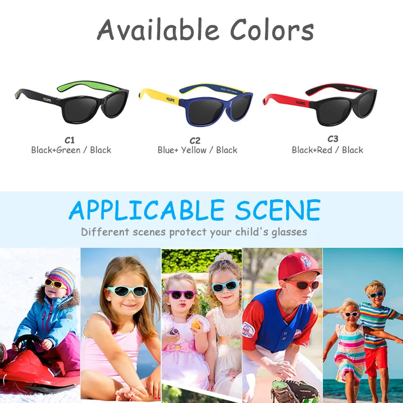 KDEAM Children Sunglasses Outdoor Sports Windproof Eyewear Kids' Spring Outing UV-Blocking TPEE Flexible TR90 Frame Glasses
KDEAM Children Sunglasses Outdoor Sports Windproof Eyewear Kids' Spring Outing UV-Blocking TPEE Flexible TR90 Frame Glasses