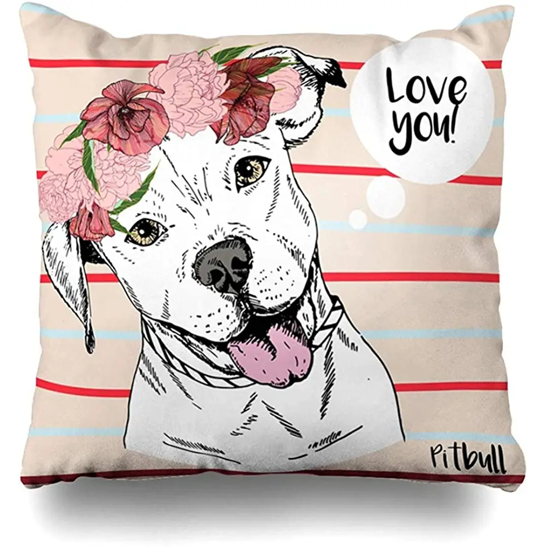 Throw Pillow Cover Drawing Bull Close Pitbull Girl Wearing Head Face Staffordshire Terrier English Cushion Case Decor Design
Throw Pillow Cover Drawing Bull Close Pitbull Girl Wearing Head Face Staffordshire Terrier English Cushion Case Decor Design