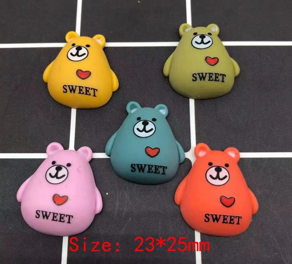 20Pcs Sweet Heart Bear Flatback Resin Cabochon Embellishments DIY Scrapbooking For Phone Hair Bows Clips Accessories:23*25mm
20Pcs Sweet Heart Bear Flatback Resin Cabochon Embellishments DIY Scrapbooking For Phone Hair Bows Clips Accessories:23*25mm