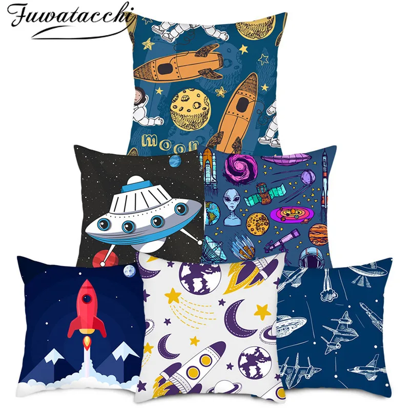 Fuwatacchi Painted Cushion Cover Cartoon rocket Pillow Cover For Home Car Sofa Chair Decoration White Pillowcases 450mmx450mm
Fuwatacchi Painted Cushion Cover Cartoon rocket Pillow Cover For Home Car Sofa Chair Decoration White Pillowcases 450mmx450mm