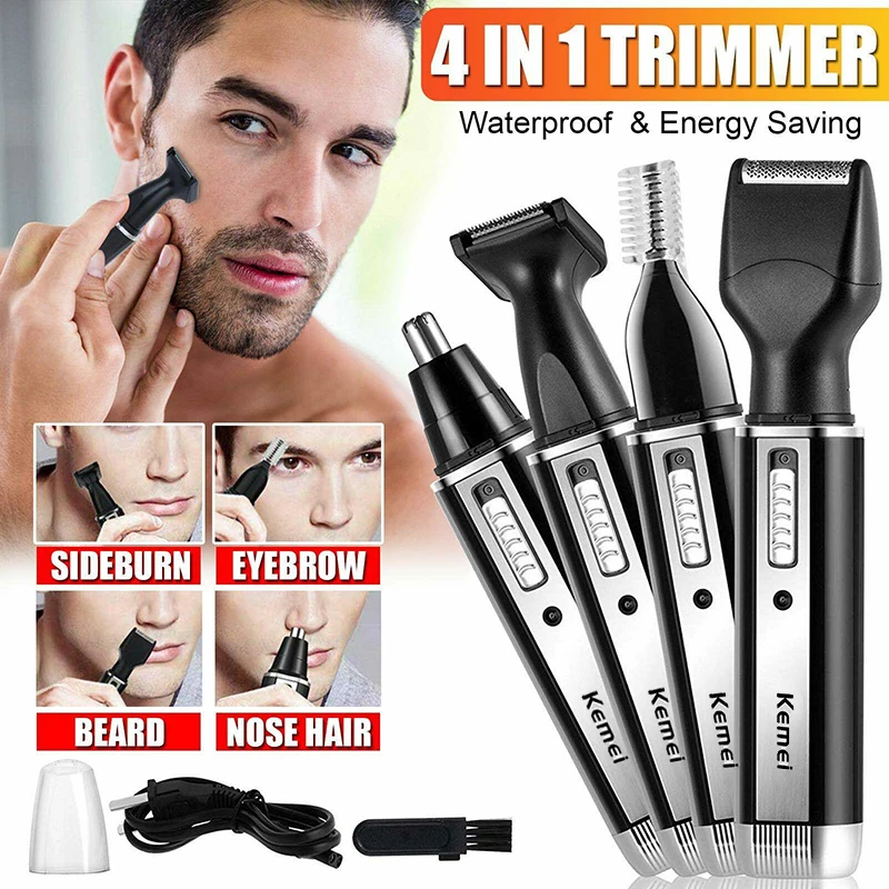 Kemei 4 in1 Ear Nose Hair Trimmer Clipper Professional Painless Eyebrow and Facial Hair Trimmer for Men Women Hair Removal Razor
Kemei 4 in1 Ear Nose Hair Trimmer Clipper Professional Painless Eyebrow and Facial Hair Trimmer for Men Women Hair Removal Razor