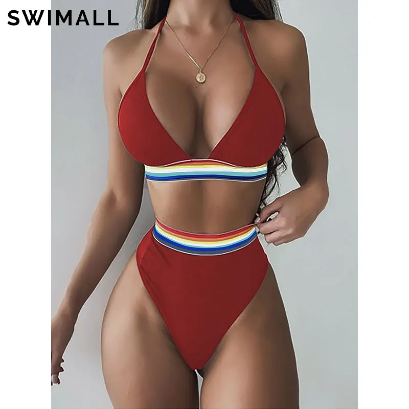High Waist Bikini Female Halter Bikini Set Women Swimsuit Splicing Bathing Suit Sexy Brazilian Swimwear Beach Wear Bather
High Waist Bikini Female Halter Bikini Set Women Swimsuit Splicing Bathing Suit Sexy Brazilian Swimwear Beach Wear Bather