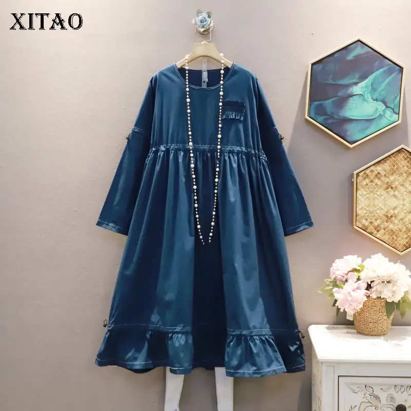 XITAO Draw String Fold Large Size Dress Solid Color Casual Loose Fashion Long Sleeve O-neck Collar Simplicity Women WMD2745
XITAO Draw String Fold Large Size Dress Solid Color Casual Loose Fashion Long Sleeve O-neck Collar Simplicity Women WMD2745