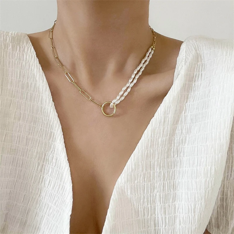 MENGJIQIAO New Design Elegant Pearl Choker For Women Girls Fashion Metal Chain Necklace Bijoux Colares Jewelry Gifts
MENGJIQIAO New Design Elegant Pearl Choker For Women Girls Fashion Metal Chain Necklace Bijoux Colares Jewelry Gifts