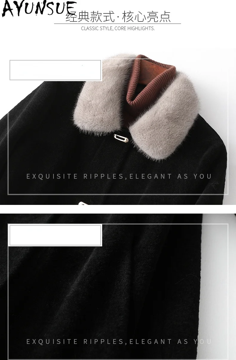 100% Mink Fur Collar Coat Female Winter Sheep Shearling Coats Women Real Wool Jacket Elegant Casaco Feminino Gxy122
100% Mink Fur Collar Coat Female Winter Sheep Shearling Coats Women Real Wool Jacket Elegant Casaco Feminino Gxy122