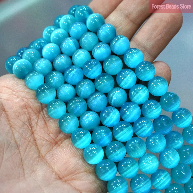 Smooth AAA Blue Cat Eye Beads High Quality Opal Stone Round Beads for Jewelry Making DIY Bracelets Earrings 15" Strand 6/8/10MM
Smooth AAA Blue Cat Eye Beads High Quality Opal Stone Round Beads for Jewelry Making DIY Bracelets Earrings 15" Strand 6/8/10MM