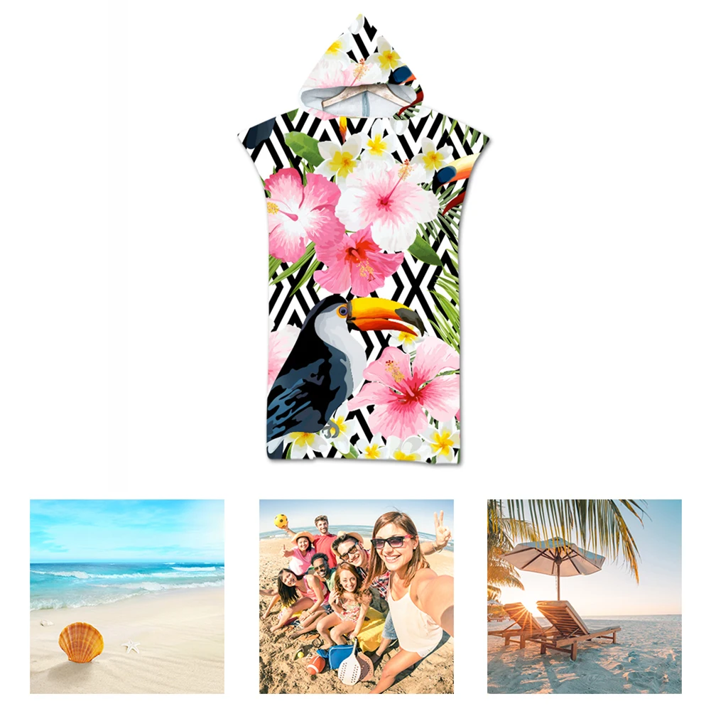 Microfiber Printed Hooded Beach Towel For Adults Quick Dry Swimming Pool Poncho Bath Towel With Cloak Bathrobe 
Microfiber Printed Hooded Beach Towel For Adults Quick Dry Swimming Pool Poncho Bath Towel With Cloak Bathrobe