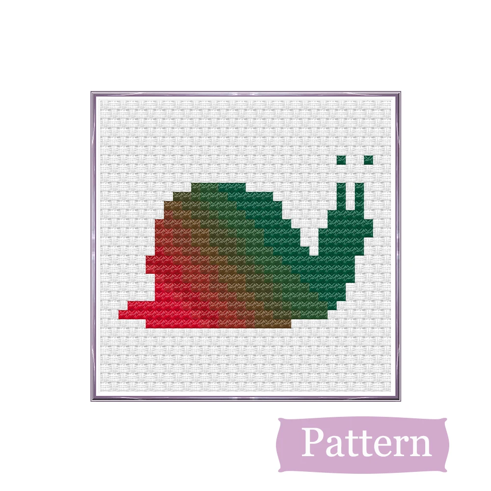 Симпатичный Улитка вышивка крестиком шаблон диаграмма DMC символ Таблица цветов |
