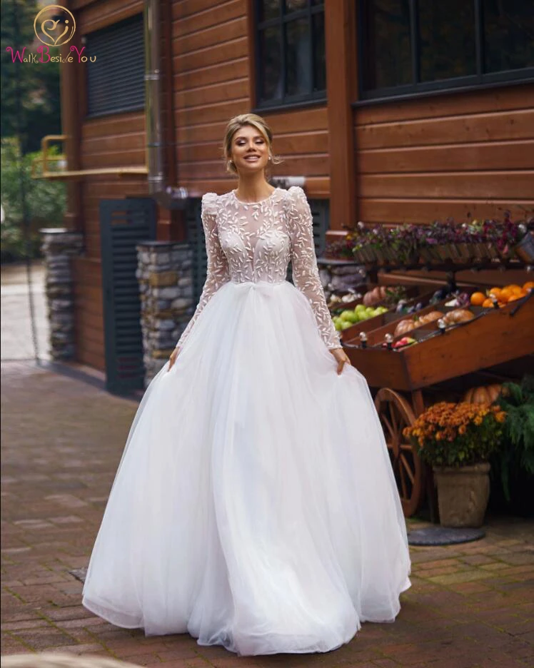 Lace Wedding Dress 2022 Long Sleeves A Line Tulle with Sash Bridal Gowns Elegant Women Bride Gowns Sweep Train Romantic
Lace Wedding Dress 2022 Long Sleeves A Line Tulle with Sash Bridal Gowns Elegant Women Bride Gowns Sweep Train Romantic