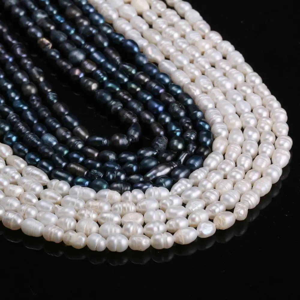 New White Black Rice Pearl Beads Simple And Stylish Party Jewelry Gift Pearl Size 6-7mm
New White Black Rice Pearl Beads Simple And Stylish Party Jewelry Gift Pearl Size 6-7mm