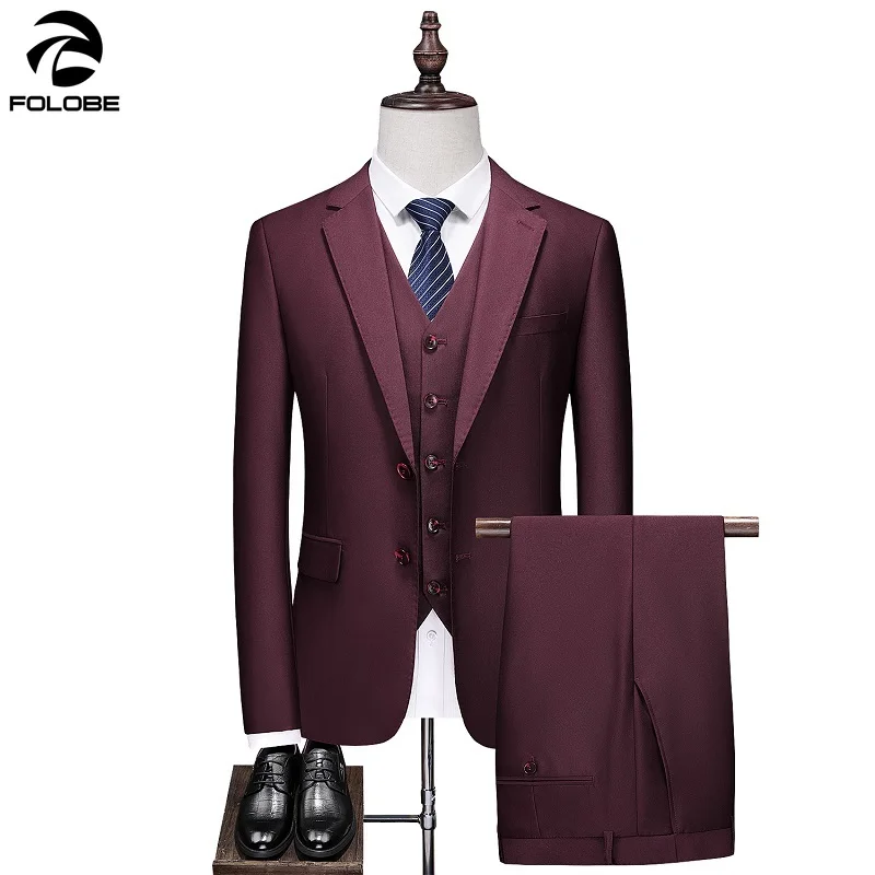 FOLOBE Men's Suits Wear Business Formal Office Groomsmen Casual Grooms Wear Casual Fashion Three-piece Suit (jacket+pants+vest)
FOLOBE Men's Suits Wear Business Formal Office Groomsmen Casual Grooms Wear Casual Fashion Three-piece Suit (jacket+pants+vest)