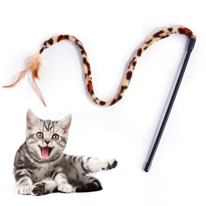Cat Teaser Fake Feather Toy Leopard Print Cat Wand Teaser Kitten Wand Toy Cat Interactive Toys Funny Training Toys pet toy
Cat Teaser Fake Feather Toy Leopard Print Cat Wand Teaser Kitten Wand Toy Cat Interactive Toys Funny Training Toys pet toy