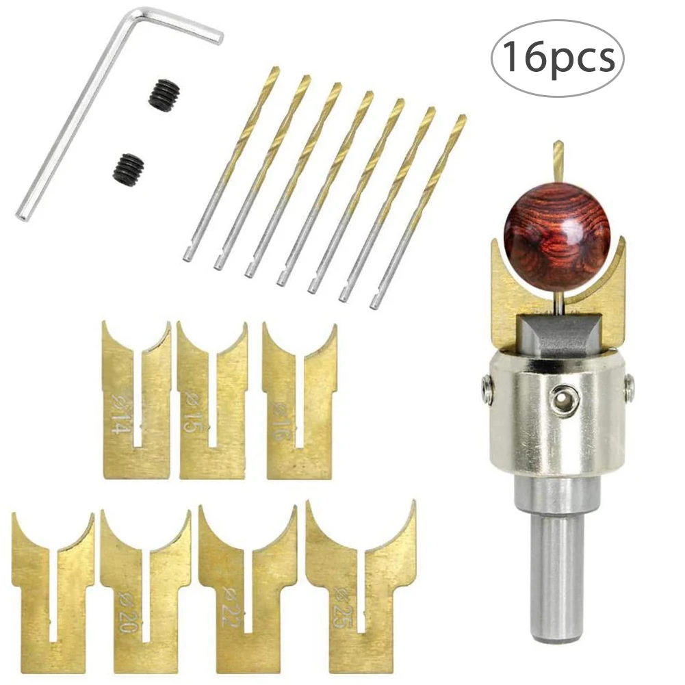 16PCS Bead Drill Bit Milling Drill Bit 14-25mm Ball Bead Drill Bit Maker Bit Spherical Buddha Balls Making Woodworking Tool Set
16PCS Bead Drill Bit Milling Drill Bit 14-25mm Ball Bead Drill Bit Maker Bit Spherical Buddha Balls Making Woodworking Tool Set