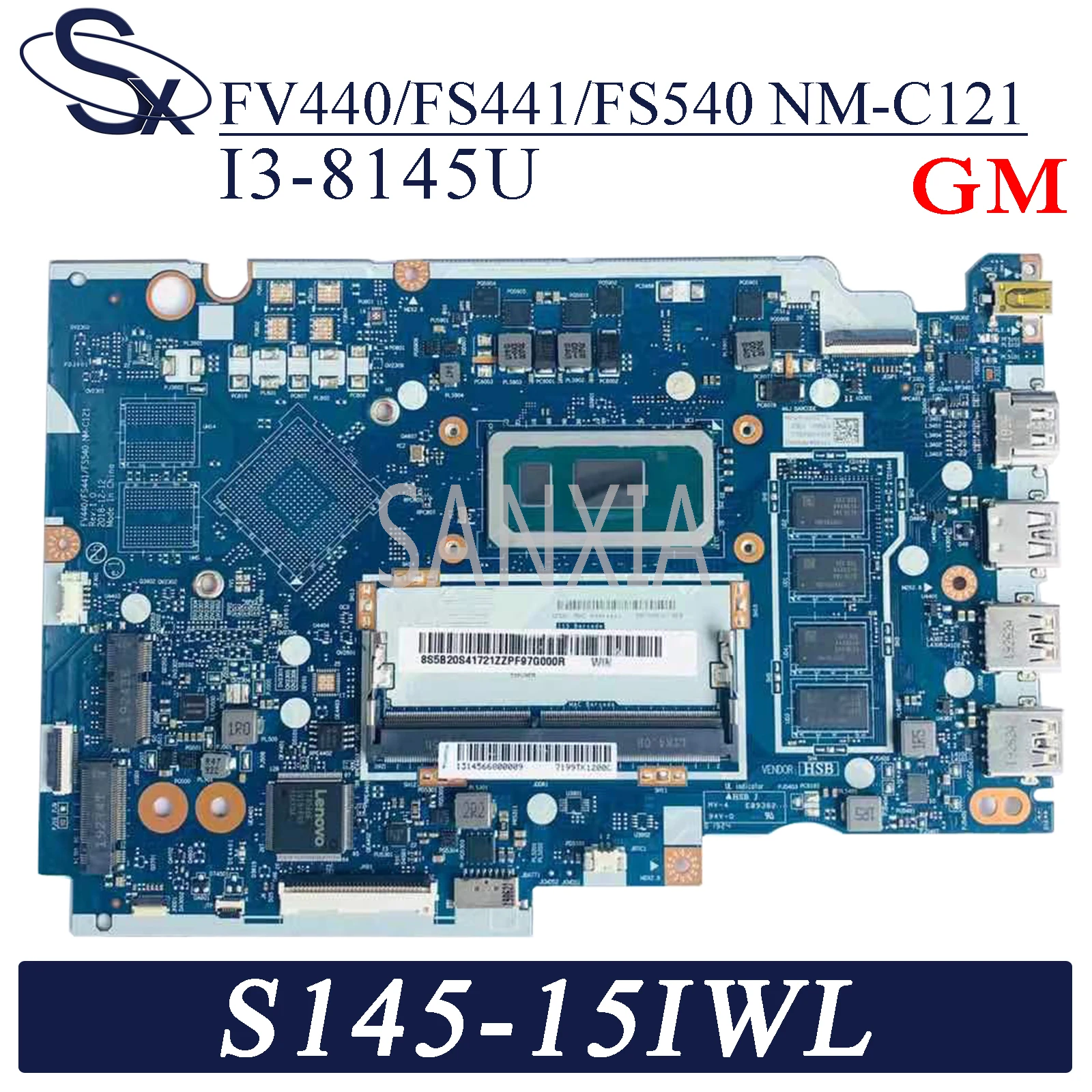 Материнская плата KEFU для ноутбука Lenovo Ideapad NM-C121 340C-15IWL, оригинальная материнская плата 4 ГБ-Оперативная память стандарта GM
Материнская плата KEFU для ноутбука Lenovo Ideapad NM-C121 340C-15IWL, оригинальная материнская плата 4 ГБ-Оперативная память стандарта GM