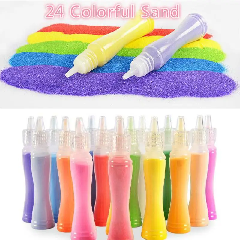 Montessori Education Upgrade Sand Painting Suit 24 Color Sand Diy Cartoon Painting Toy Kids Arts And Crafts Toys Kids Gift
Montessori Education Upgrade Sand Painting Suit 24 Color Sand Diy Cartoon Painting Toy Kids Arts And Crafts Toys Kids Gift