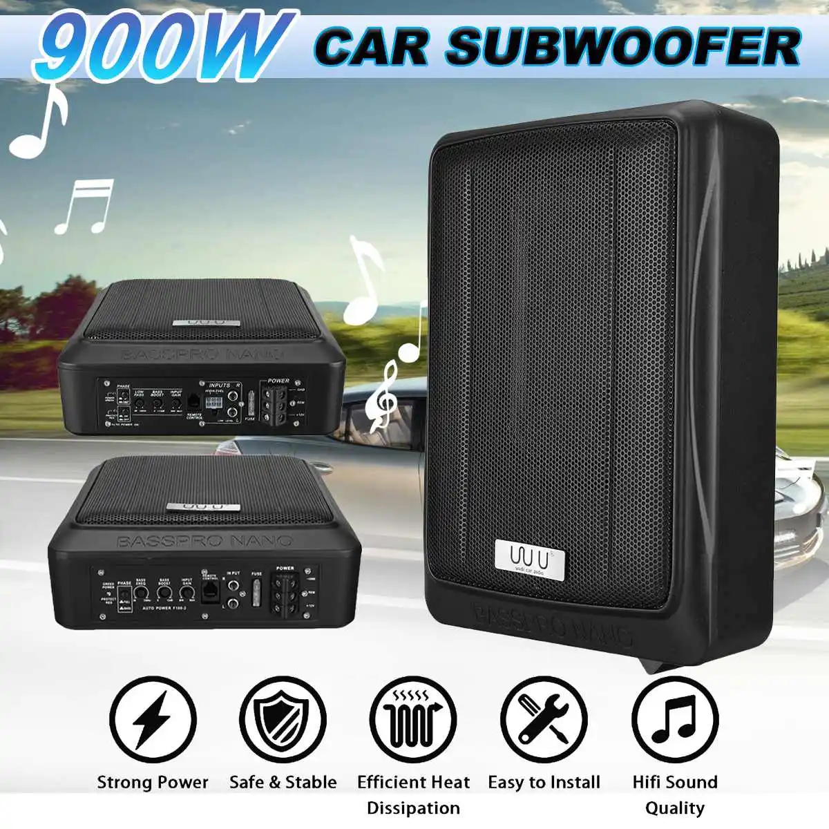 900W 10 Inch Car Amplifier Subwoofer Car Audio Slim Under Seat Active Subwoofer Bass Speaker Car Subwoofers Woofer
900W 10 Inch Car Amplifier Subwoofer Car Audio Slim Under Seat Active Subwoofer Bass Speaker Car Subwoofers Woofer