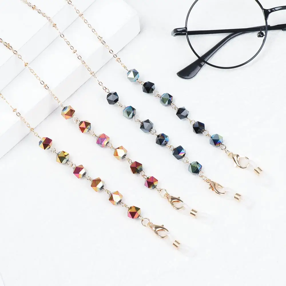 Fashion Crystal Beaded Glasses Chain Metal Lanyards Eyeglasses Strap Cord Anti-lost Accessories Eyeglasses Holder
Fashion Crystal Beaded Glasses Chain Metal Lanyards Eyeglasses Strap Cord Anti-lost Accessories Eyeglasses Holder