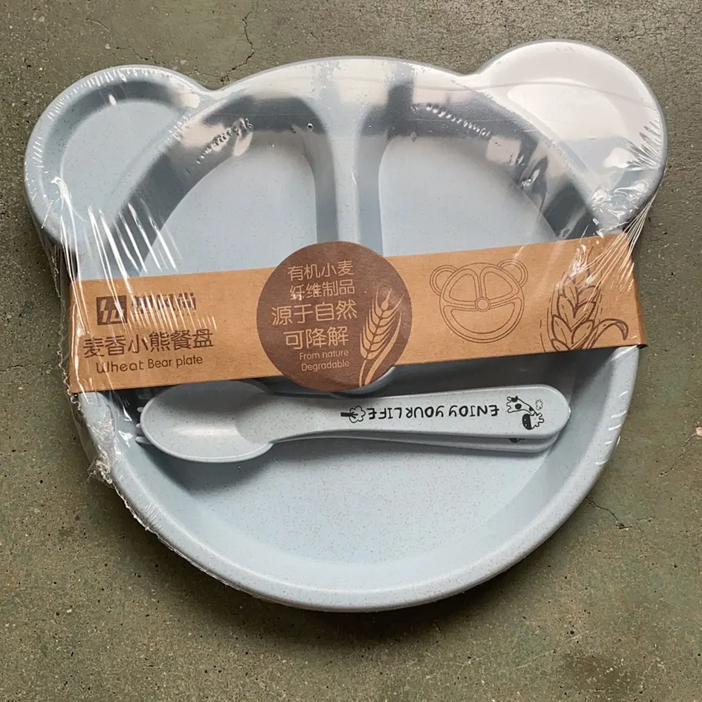 Cubs Children's Dinner Set Wheat Straw Creative Tableware Baby Dish Tray Breakfast Tray Addition Fork and Spoon
Cubs Children's Dinner Set Wheat Straw Creative Tableware Baby Dish Tray Breakfast Tray Addition Fork and Spoon