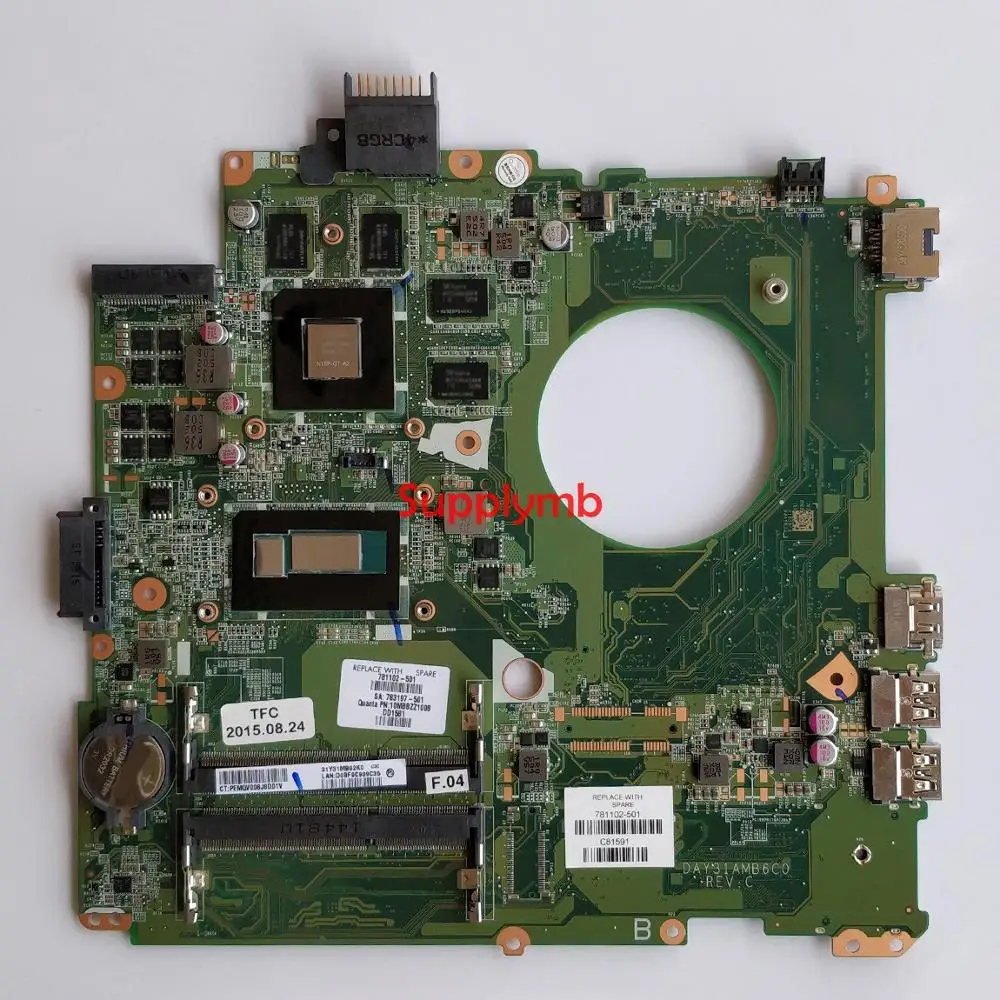 781102-501 781102-001 DAY31AMB6C0 w 850M/4GB i5-4210U Onboard for HP 14-U Series NoteBook PC Laptop Motherboard Mainboard Tested
781102-501 781102-001 DAY31AMB6C0 w 850M/4GB i5-4210U Onboard for HP 14-U Series NoteBook PC Laptop Motherboard Mainboard Tested