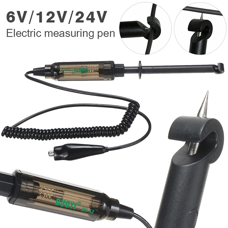 1pc Auto Car Voltage Circuit Tester 6-24V DC Hook Probe Test Light Pen With Hook Type Probe Tool Accessories Parts
1pc Auto Car Voltage Circuit Tester 6-24V DC Hook Probe Test Light Pen With Hook Type Probe Tool Accessories Parts