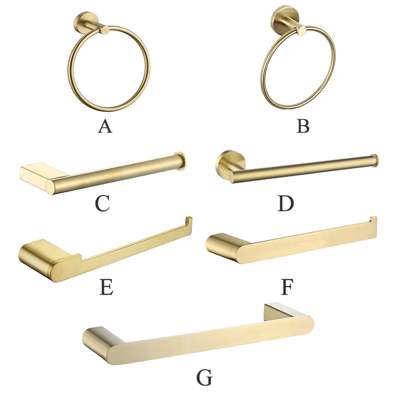 Luxury Brushed Gold Stainless Steel Towel Hook Hanging Bathroom Towel Ring Creative Wall Mount Cloth Towel Hanger Bar Golden
Luxury Brushed Gold Stainless Steel Towel Hook Hanging Bathroom Towel Ring Creative Wall Mount Cloth Towel Hanger Bar Golden