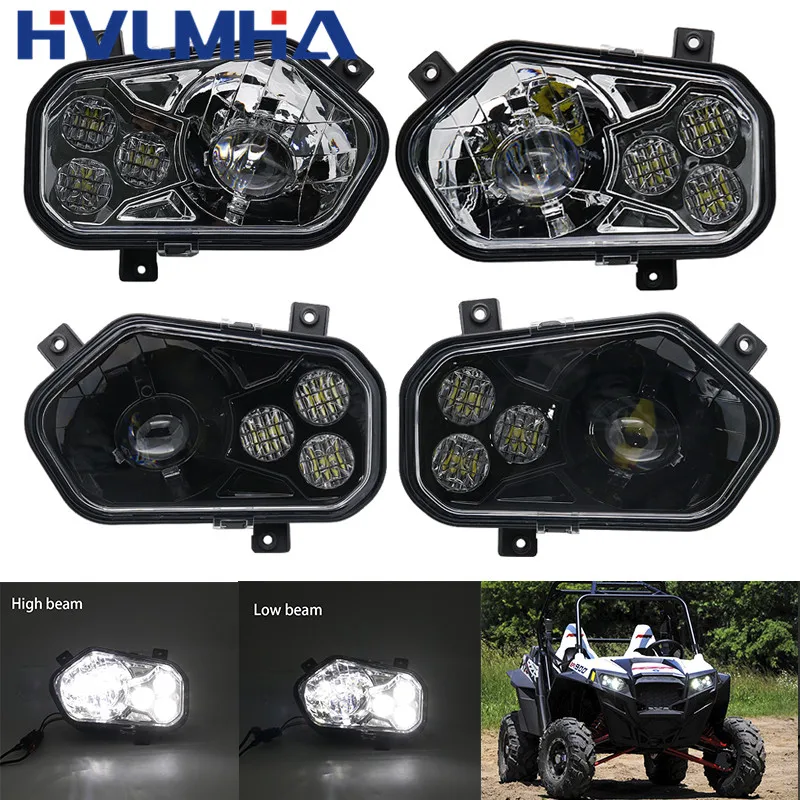 OEM левой и правой рукой ATV POLARIS RZR светодиодный фары комплект H4 Высокая Низкая