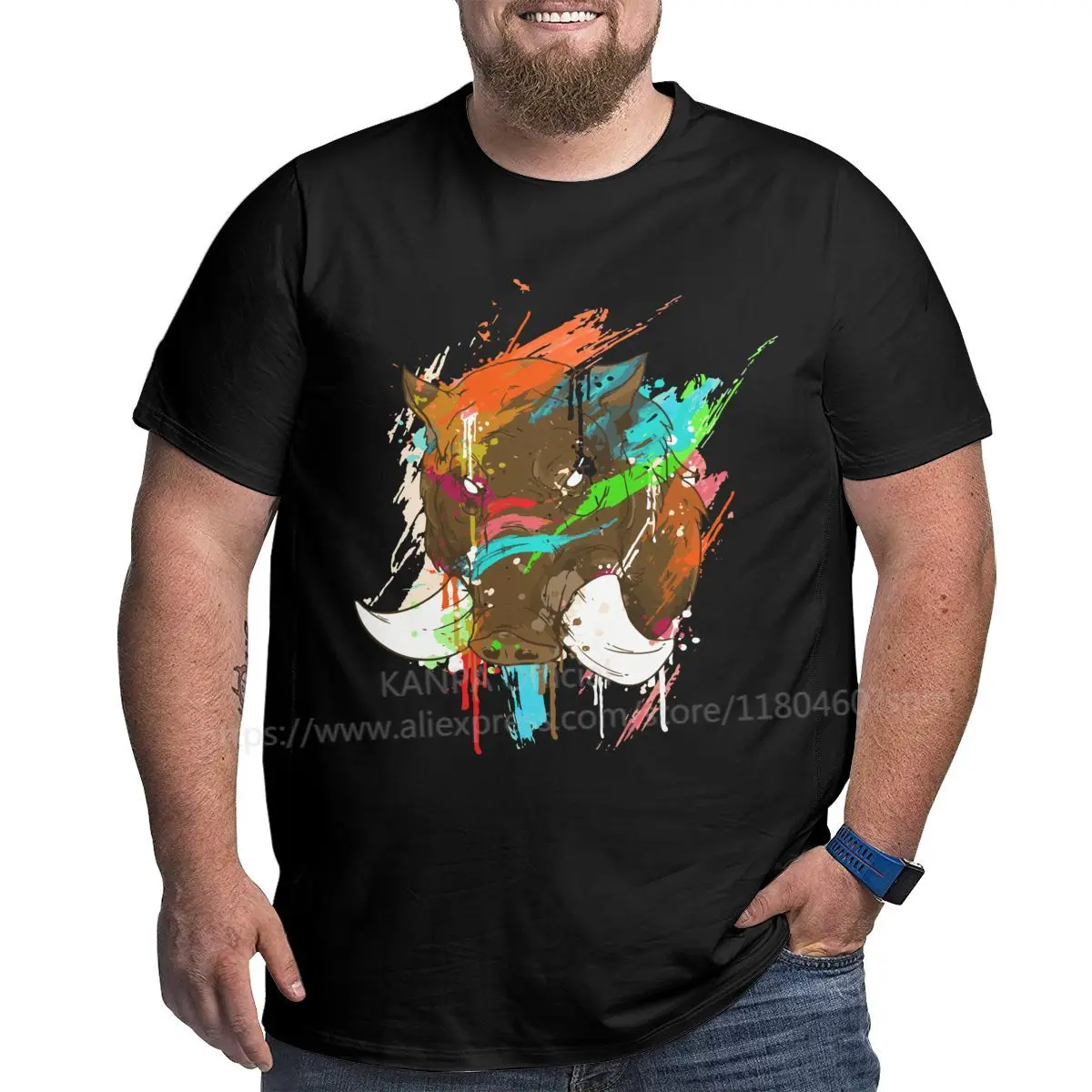 Kanpa Fashion wild personality short-sleeved T-shirt 2020 black men's 3d hip-hop men's t-shirt casual printing big rhino shirt 
Kanpa Fashion wild personality short-sleeved T-shirt 2020 black men's 3d hip-hop men's t-shirt casual printing big rhino shirt