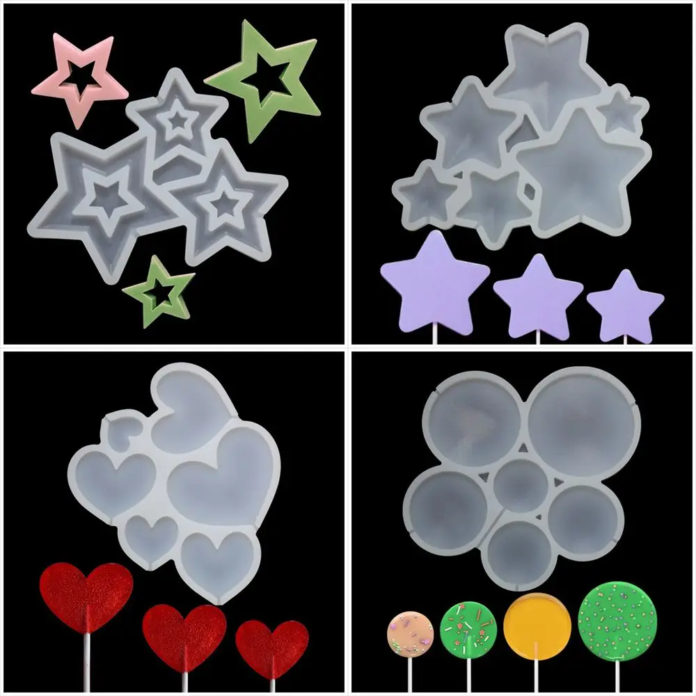 DIY Lollipop Mold Star/Round/Heart Shape Chocolate Mould Cake Moulds Cake Decorating Tool Candy Mold Baking Accessories
DIY Lollipop Mold Star/Round/Heart Shape Chocolate Mould Cake Moulds Cake Decorating Tool Candy Mold Baking Accessories
