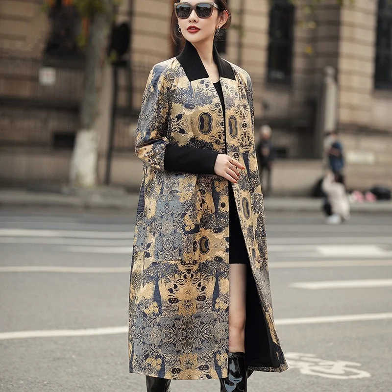 Women retro-printed leather jacket luxury leather party sheep fur coat streetwear office lady thick pocket
Women retro-printed leather jacket luxury leather party sheep fur coat streetwear office lady thick pocket