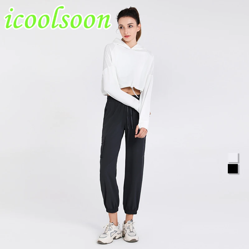 ICOOLSOON hooded sweat shirt women loose fast dry fitness clothes autumn and winter sports long-sleeved yoga outwear crop top
ICOOLSOON hooded sweat shirt women loose fast dry fitness clothes autumn and winter sports long-sleeved yoga outwear crop top