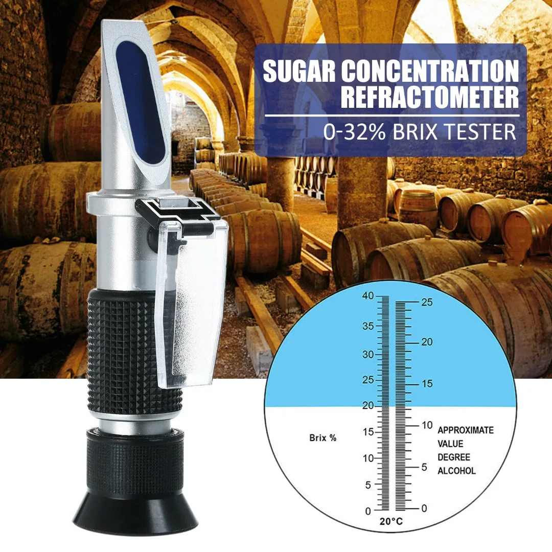 Портативный рефрактометр ATC 0-32%, тестер Brix для сахара, фруктов, спирта, ручной инструмент, гидрометр, тестер концентрации для спирта
Портативный рефрактометр ATC 0-32%, тестер Brix для сахара, фруктов, спирта, ручной инструмент, гидрометр, тестер концентрации для спирта