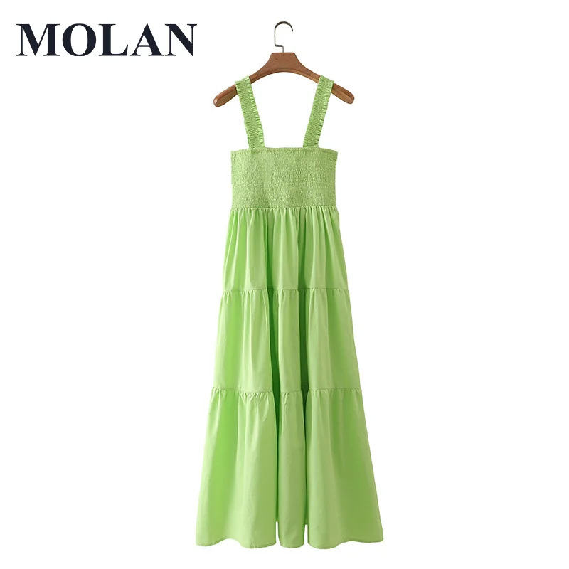 MOLAN Summer Sexy Light Green Woamn Long Dresses Fashion Slash Neck Sleeveless Club Female Chic Pullover Dress
MOLAN Summer Sexy Light Green Woamn Long Dresses Fashion Slash Neck Sleeveless Club Female Chic Pullover Dress