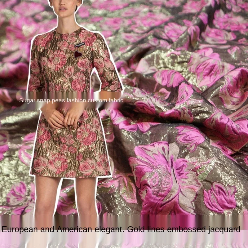 Elegant three-dimensional embossed gold yarn yarn-dyed jacquard fabric, sewing fabric factory shop is not out of stock
Elegant three-dimensional embossed gold yarn yarn-dyed jacquard fabric, sewing fabric factory shop is not out of stock