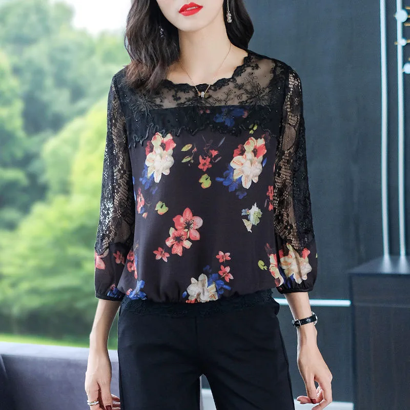 Women Spring Autumn Style Lace Blouses Shirts Lady Casual Long Sleeve Patchwork O-Neck Blusas Tops
Women Spring Autumn Style Lace Blouses Shirts Lady Casual Long Sleeve Patchwork O-Neck Blusas Tops