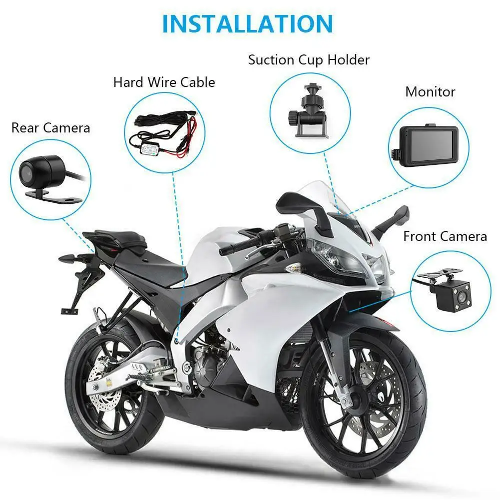 Jerry 5201 Dual Camera Motorcycle DVR Video Recorder 3.0-inch color 16:9 HD screen Maximum 12M 4032*3024 resolution
Jerry 5201 Dual Camera Motorcycle DVR Video Recorder 3.0-inch color 16:9 HD screen Maximum 12M 4032*3024 resolution