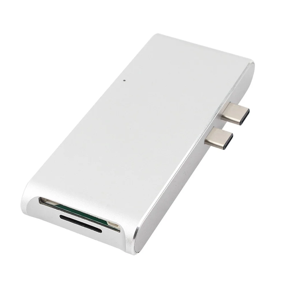 YC204 алюминиевый сплав type-C концентратор USB 3 0 4K видео HD выход TF кардридер usb-c