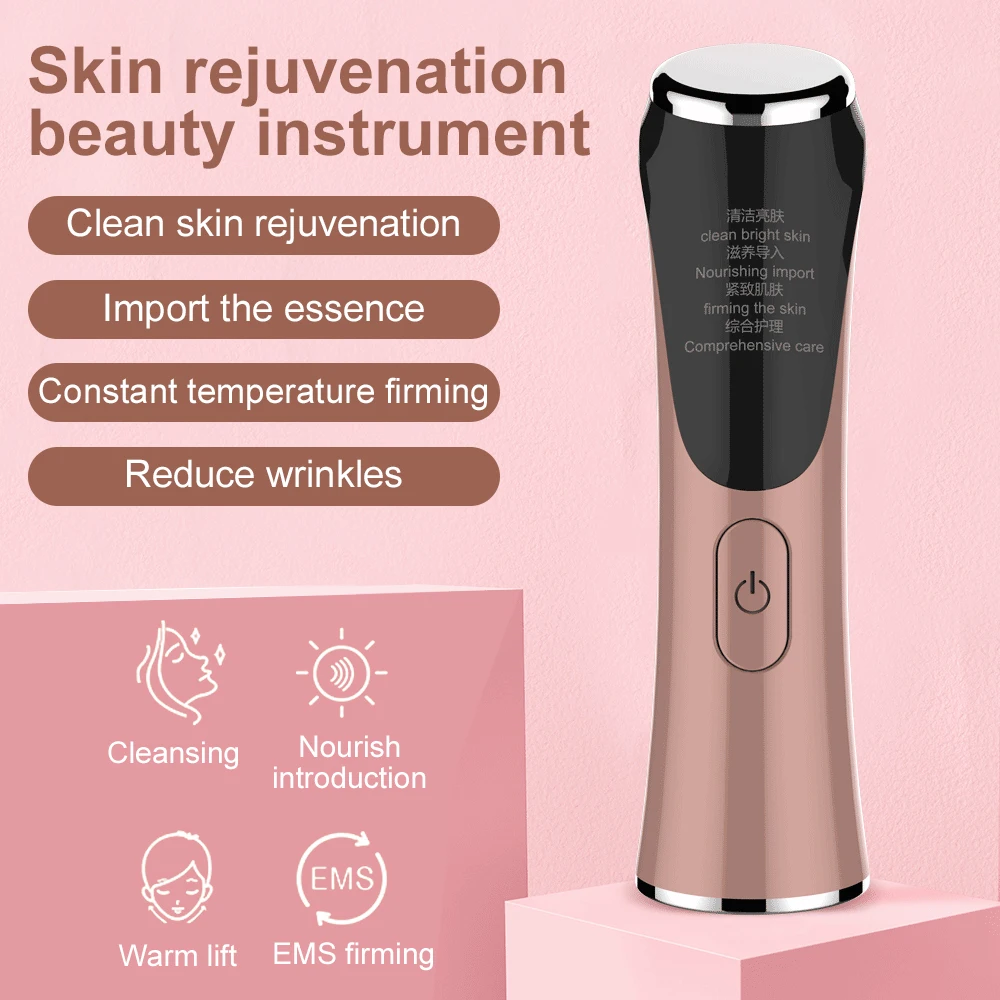 EMS Facial Massager Microcurrent Beauty Face Massager Sonic Vibration Wrinkle Remover Ion Import Facial Lifting Beauty Device
EMS Facial Massager Microcurrent Beauty Face Massager Sonic Vibration Wrinkle Remover Ion Import Facial Lifting Beauty Device