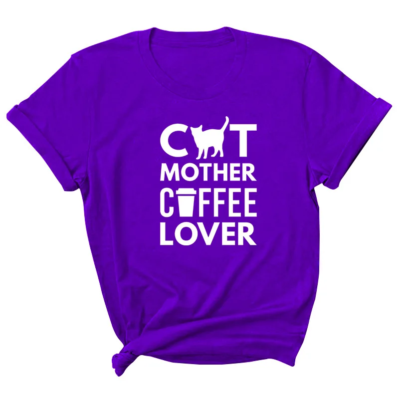 Cat Mother Coffee Lover Letter Print Women T Shirt Short Sleeve O Neck Loose Women Tshirt Ladies Tee Shirt Tops Camisetas Mujer
Cat Mother Coffee Lover Letter Print Women T Shirt Short Sleeve O Neck Loose Women Tshirt Ladies Tee Shirt Tops Camisetas Mujer