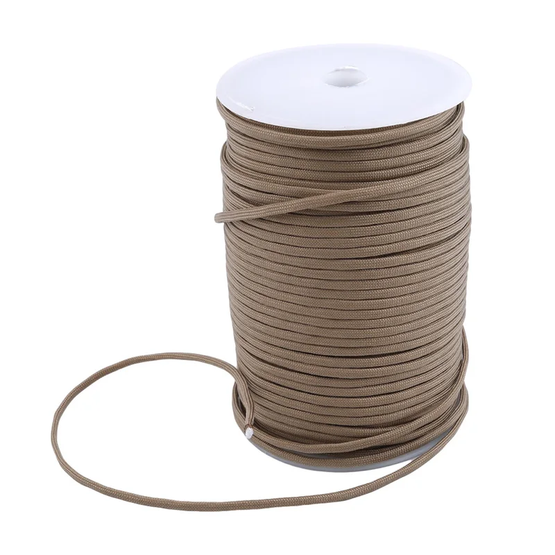 100M 550 Type Parachute Cord Lanyard Tent Rope Guyline Mil Spec Type III 7 Strand 50FT 100FT For Hiking Camping
100M 550 Type Parachute Cord Lanyard Tent Rope Guyline Mil Spec Type III 7 Strand 50FT 100FT For Hiking Camping
