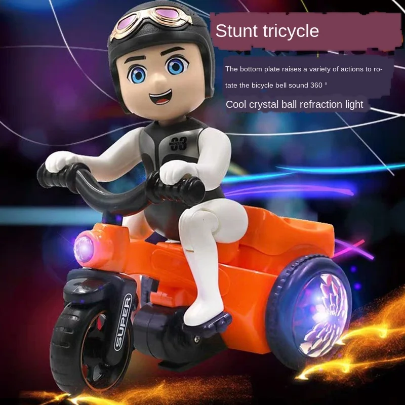 Children's Electric Cartoon Toy Car Stunt Tricycle Universal Light Music Rotating Dump Motorcycle Electric Car Toy
Children's Electric Cartoon Toy Car Stunt Tricycle Universal Light Music Rotating Dump Motorcycle Electric Car Toy