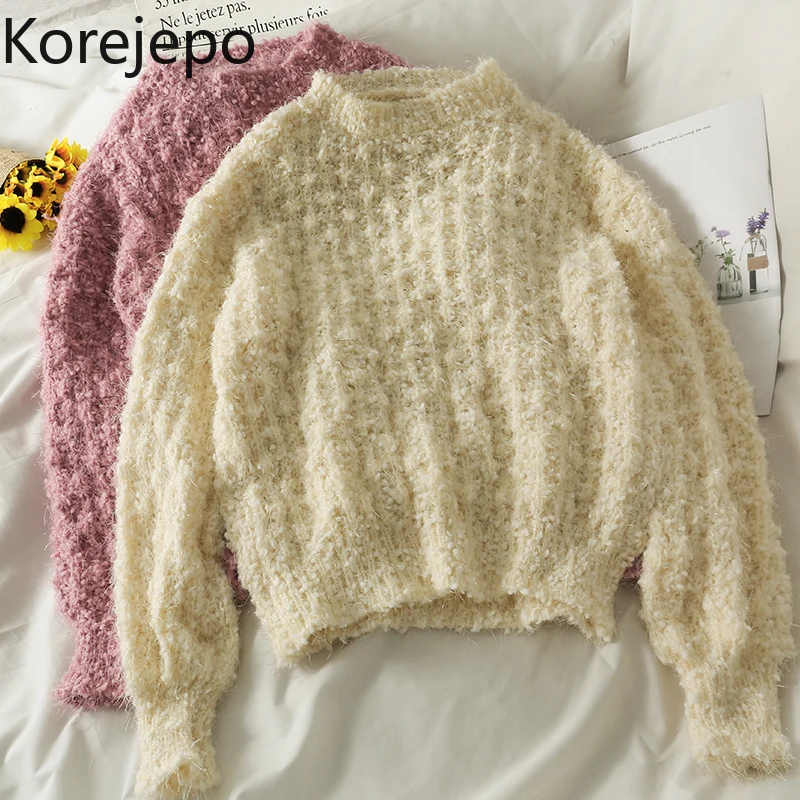 Korejepo Sweet Long Sleeve Sweater Female 2021 Autumn Round Neck Pullover Women's New Style Thin and Versatile Short Sweaters
Korejepo Sweet Long Sleeve Sweater Female 2021 Autumn Round Neck Pullover Women's New Style Thin and Versatile Short Sweaters